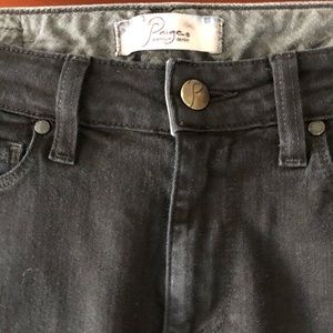 PAIGE DENIM SLIM STRAIGHT JEANS black